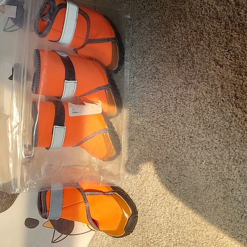 Dog Boots; Paw Protectors Waterproof/Reflective & Adjustable Straps